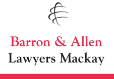 NBL1 Gold Partners - Barron & Allen Lawyers Mackay Logo at Mackay Basketball