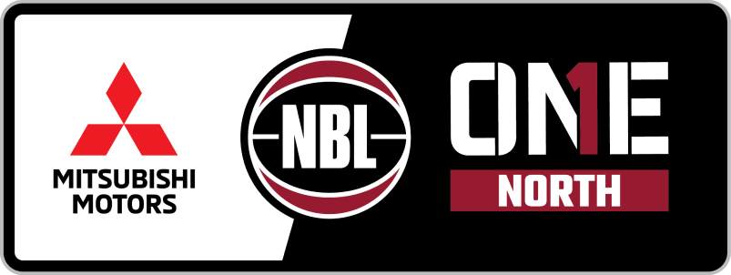 NBL1 Sponsorship - Mitsubishi Motors x One North Logo at Mackay Basketball