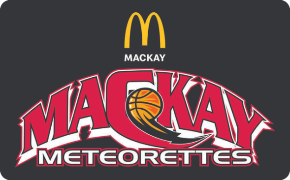 Mackay NBL1 Teams Naming Rights Sponsor - Mackay Meteorettes Team Logo at Mackay Basketsball